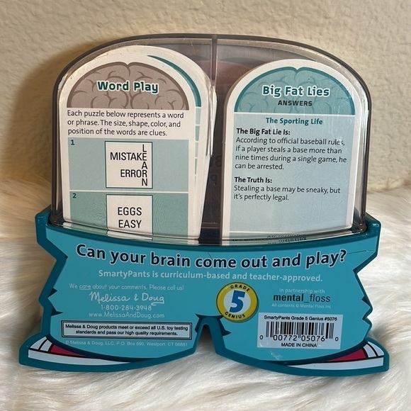 MELISSA & Doug Smarty Pants Grade 5 Learning Trivia Brain Building Cards - Picture 2 of 3